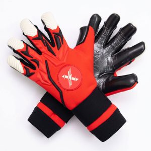 Custom Goalkeeper Gloves Manufacturer red and black OEM gloves