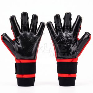 Professional goalkeeper gloves with black latex palm