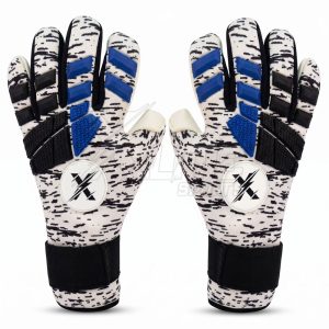 Negative cut goalkeeper gloves reinforced backhand pair