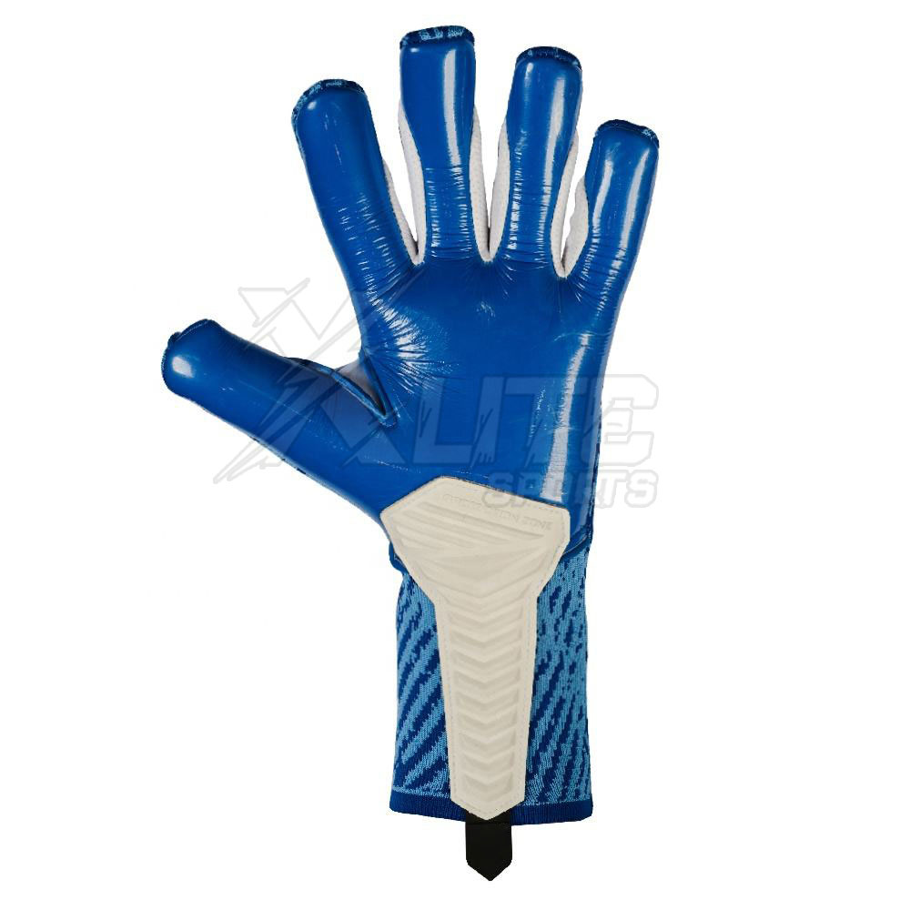 blue-latex-goalkeeper-gloves-palm Blue latex goalkeeper gloves smooth palm and finger grip