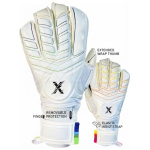 Professional roll finger goalkeeper gloves with German latex and removable finger protection